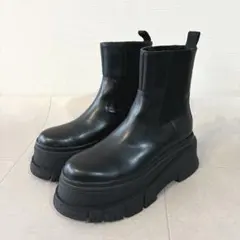 未使用級 ZARA ザラ♡トラックソール 厚底 サイドゴアブーツ レザー 37