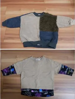 【branshes】90cm 子供服 まとめ売り 2点 秋冬 トレーナー ロンT