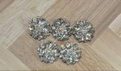 花形ヴィンテージボタン5個セット