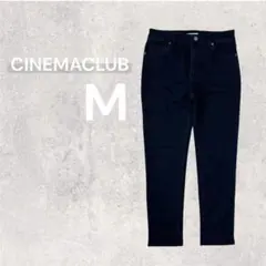 美品 シネマクラブ スキニーデニム ジーンズ クロップド 美脚 綿 M 青