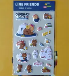 LINE FRIENDS バブルステッカー ORDINARY DAYS１枚