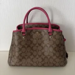 COACH ショルダーバッグ ピンク/ブラウン