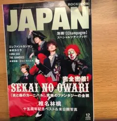 rockin’on JAPNA セカオワ表紙　2013年12月号