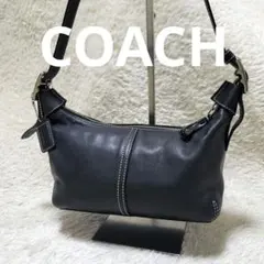 美品✨COACH コーチ ワンショルダーバッグ レザー ブラック y2k