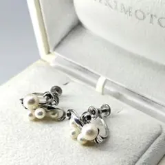 25923✨ミキモト パール 本真珠 4粒 イヤリング シルバー925 - メルカリ