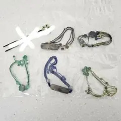 ストーン付き ミサンガ ブレスレット ５個セット