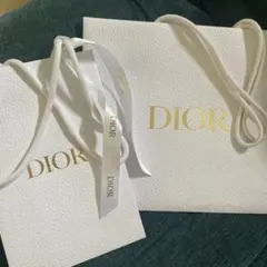Dior ホワイトショップ袋 2点セット