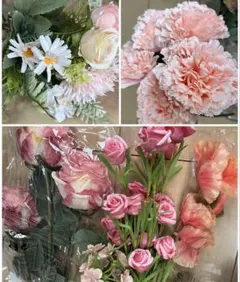 造花 アートフラワーセット ピンク ウェルカムスペース アレンジメント バラ