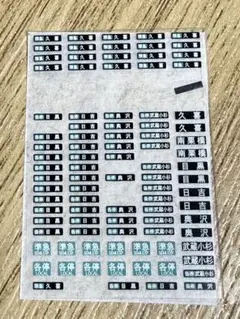 はるを製作所　東急5000系5080系行き先方向幕インレタ　Ｎゲージ用のサムネイル