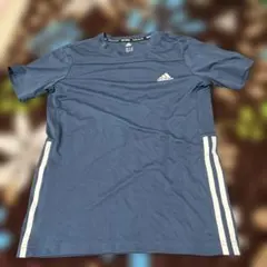 adidas ブルー Tシャツ L/160
