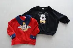 ベビー　キッズ　男の子　子供服　ミッキー　トレーナー　2点　まとめ売り　90