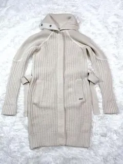 DIESEL ディーゼル ニットロングカーデ 表記XS アイボリー　S〜M相当