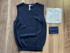 familiar ファミリア ニットベスト ネイビー 130 ハンカチ 受験