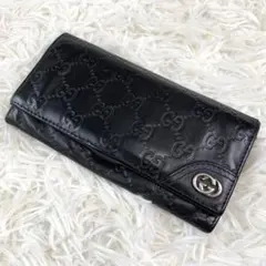 早い者勝ち 美品 GUCCI グッチ 長財布 茶色 シルバー ロゴ 財布 - メルカリ