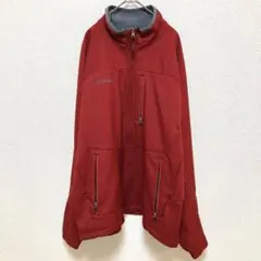 コロンビア メンズ ジャケット スタンドカラー XL 赤 ポリエステル ビッグのサムネイル