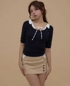 andmary Mia check skirt black - メルカリ