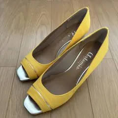 イエロー オープントゥ ハイヒールのサムネイル