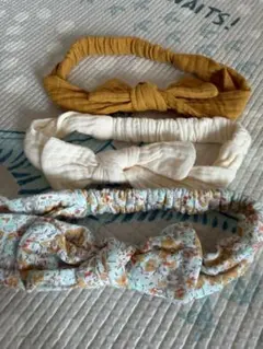 リボン付きヘアバンド3個セット