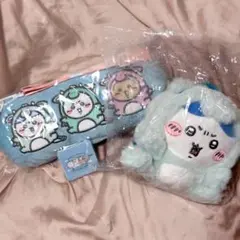 【ハチワレ】ぬいぐるみ、クッションバッグ、缶バッジ1つの３点セット【ちいかわ】