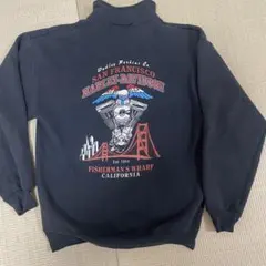 90s USA製　ハーレーダビッドソン　ハーフジップ　スウェット　XL ブラック