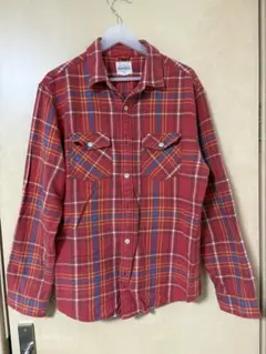 BONOBOS ネルシャツ レッド チェック柄 Mサイズのサムネイル