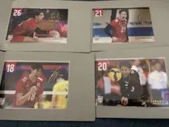 バレーボール男子日本代表ポストカード　4枚セット