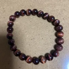 木製 赤褐色 ビーズブレスレット