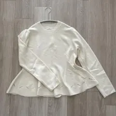 スリットペプラムデザインニット【洗濯機洗い可】／インデックス（index）