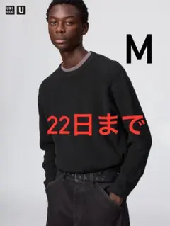 ⭕️最終値下げ　ユニクロu クルーネックセーター　ブラック