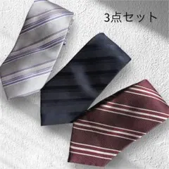まとめ売り✨3点セット メンズ ビジネス ネクタイ 結婚式 オフィス