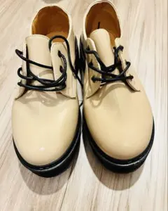 ホワイト 厚底 レースアップシューズ