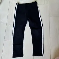 黒のストライプレギンス【裏起毛】