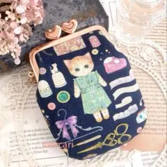 作品例★ハンドメイド ポーチ ジャムラボ ユキエモン yukiemon 猫 兎 ユキエモンハンドメイドポーチジャムラボスイカ限定色がま口カード