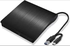 外付け DVD CDドライブ USB3.0＆Type-C両対応 高速データ転送