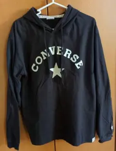 CONVERSE ブラック パーカー フード付き