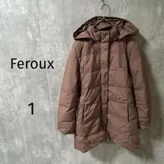 4316【Feroux/フェルゥ】Moistパウダリーセミロング丈 ダウンコート