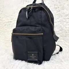 美品✨ランバン　トロカデロ　リュック　バックパック　リボン　ゴールドパーツ　黒のサムネイル