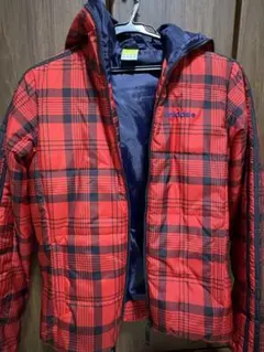 adidas 赤黒チェック コート M