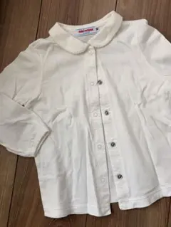 MIKI HOUSE ホワイト襟付きシャツ 90