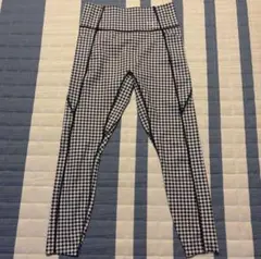 プーマ PUMA レギンス タイツ チェック柄 Mサイズ ブラック ヨガパンツ
