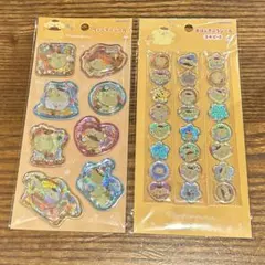 ウォーターシール＋おはじきふうシール ポムポムプリン 2枚セット