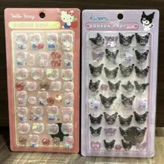 ボンボンドロップ風シール　サンリオ　キティ　クロミ　２枚セット