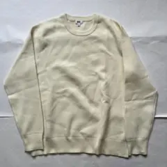 【UNIQLO】ウォッシャブル ミラノリブ クルーネックセーター オフ白 XL