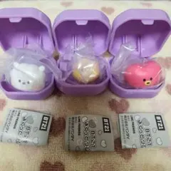BT21 カプセルトイセット ぷくっとリング 3個
