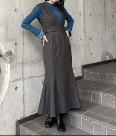 MURUA ムルーア　サイドベルトマーメイドジャンパースカート