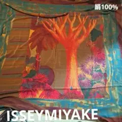 ISSEY MIYAKE(130cm) 大判 アートデザイン柄絹100%のサムネイル