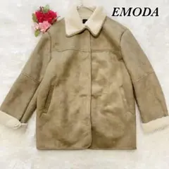 EMODA エモダ ボアジャケット ベージュ 人気 暖か　フェイクムートン