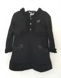 エニィファム　anyfam セットアップ　ワンピース　カーディガン 黒　100