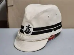 【貴重】大日本帝国海軍 略帽 旧日本軍 海軍軍帽　実物時代物 キャップ 大日本帝国海軍 第1種艦内帽(将校用略帽)(紺) サイズ(M