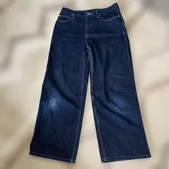 ユニクロ68.5センチ　デニムワイドパンツ